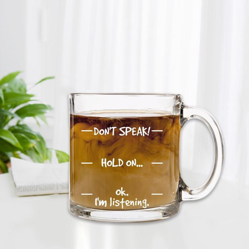 Don't Speak! Funny Coffee Mug -  Cool Novelty Birthday Gift for Men, Women, Husb