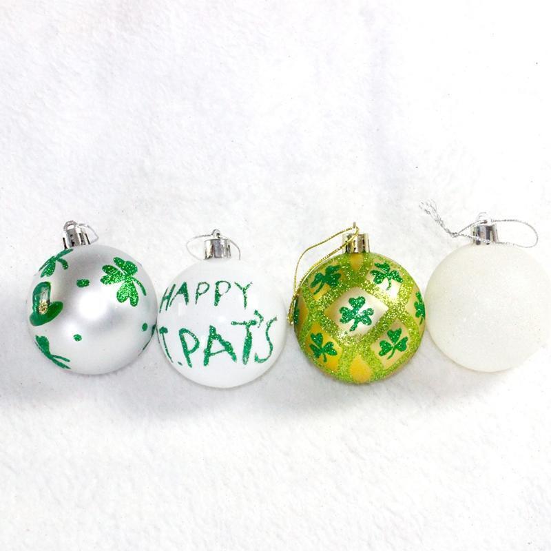Saint Patrick's Day Balls Set for 12 Christmas Tree Ball DIY Pendants Supplies