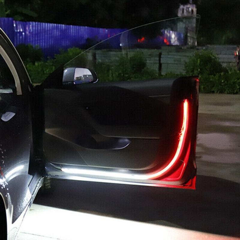 4x Car Door LED Strip Warning Lamp Signal Light Strip Anti-collision Waterproof