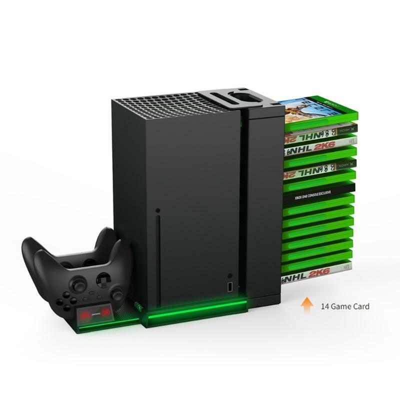 Charging Stand for X Series X,Twin Charger Station Dock w/ 14 Game Cards Storage