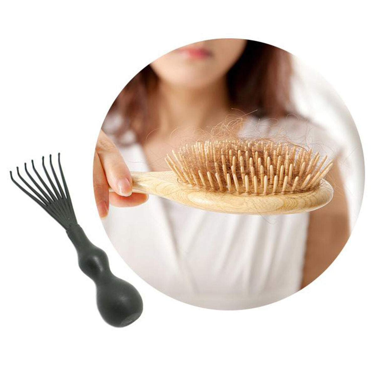 2 Pieces Mini  Bristles  Brush Cleaning Tool   Comb