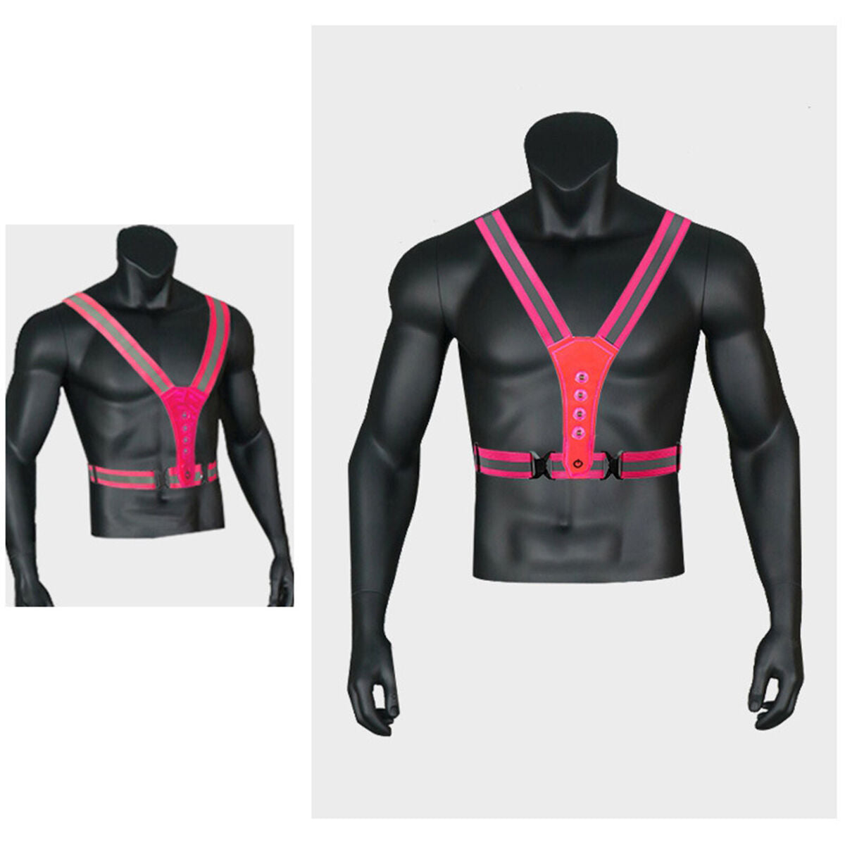LED Reflective  for Accessories Night Running  Cycling Outdoor Pink