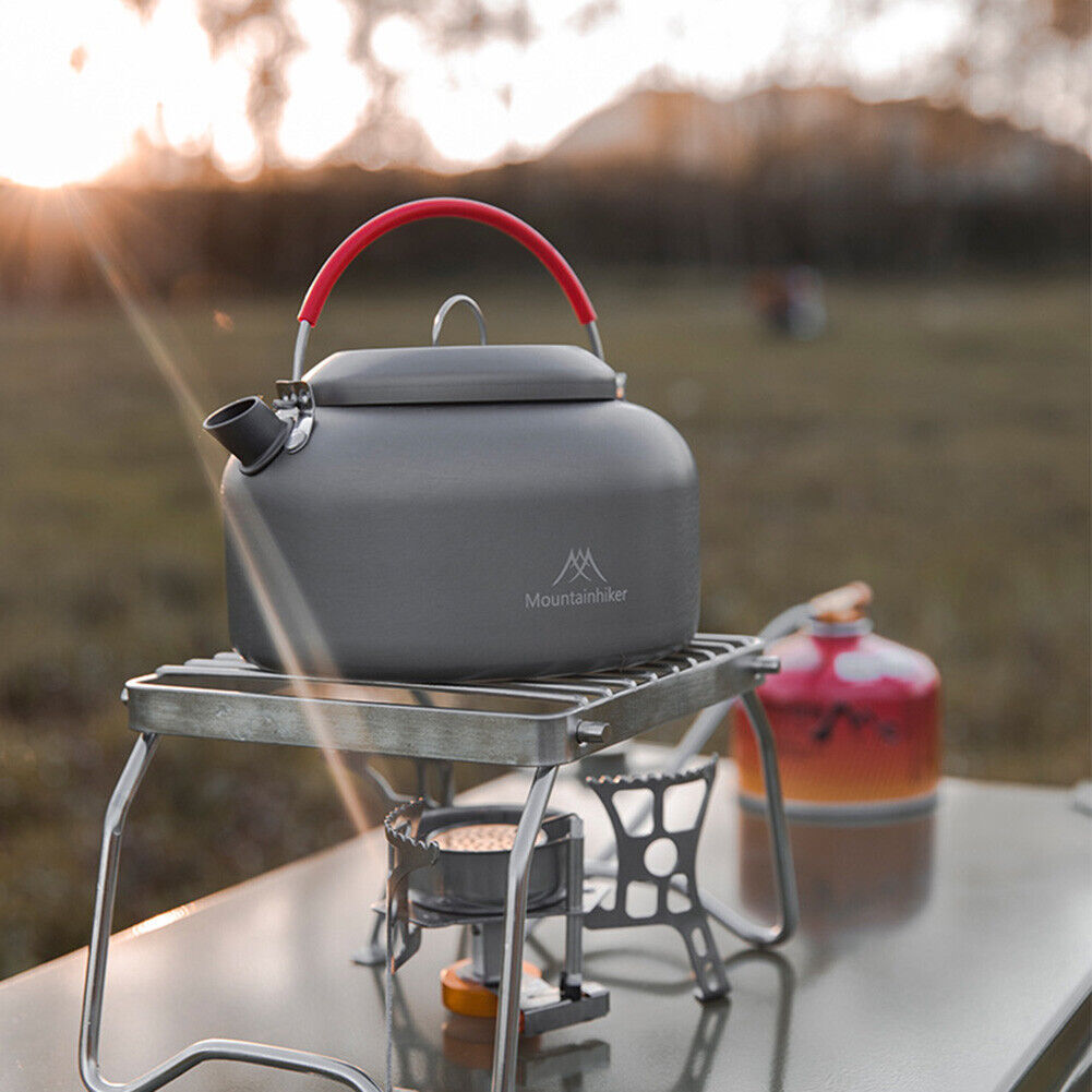 Outdoor Camping Water Kettle Stainless Steel Hiking Picnic Cookware Teapot