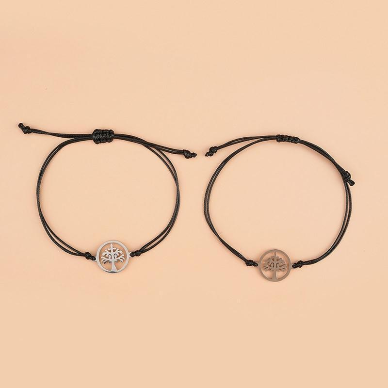 2pcs Tree of Life Bracelets Woven Card Bracelet Friendship Wish Card Wrist Band