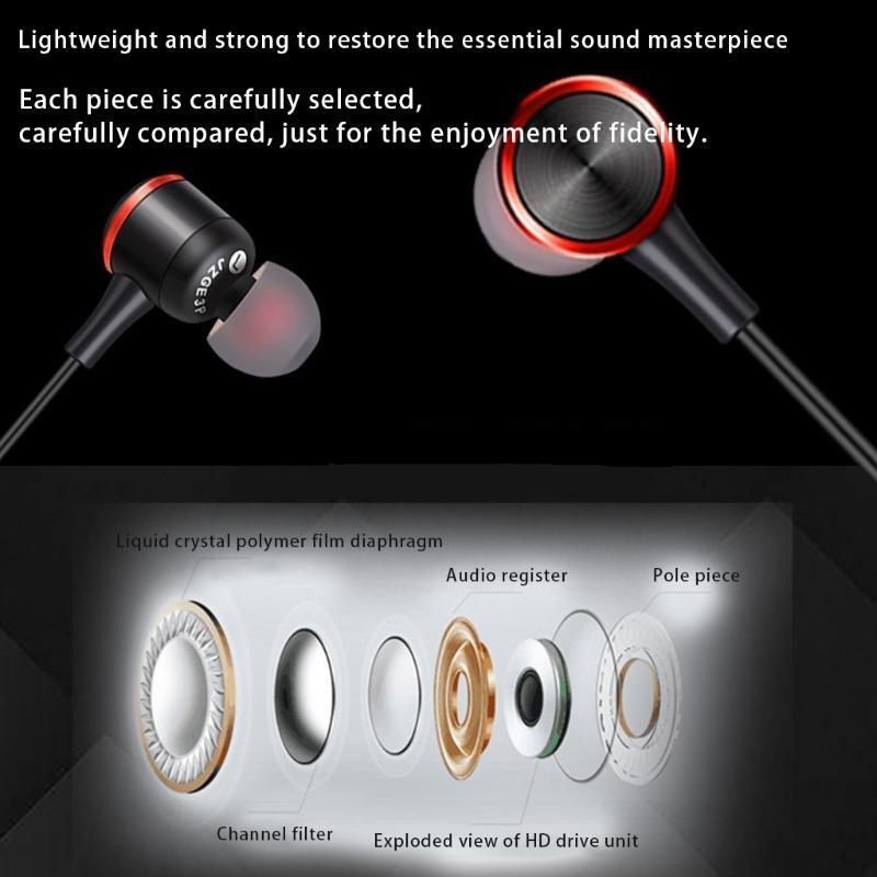 Noise Isolating Earphone Wired Headphone with Mic Metal Hifi Sound Earpieces