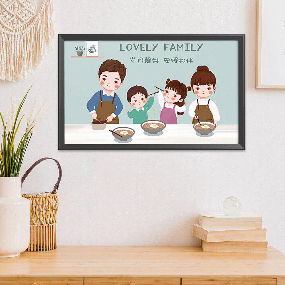 11CT Stamp DIY Cross Stitch Needlework Home Decor (DX1103 Lovely Family)