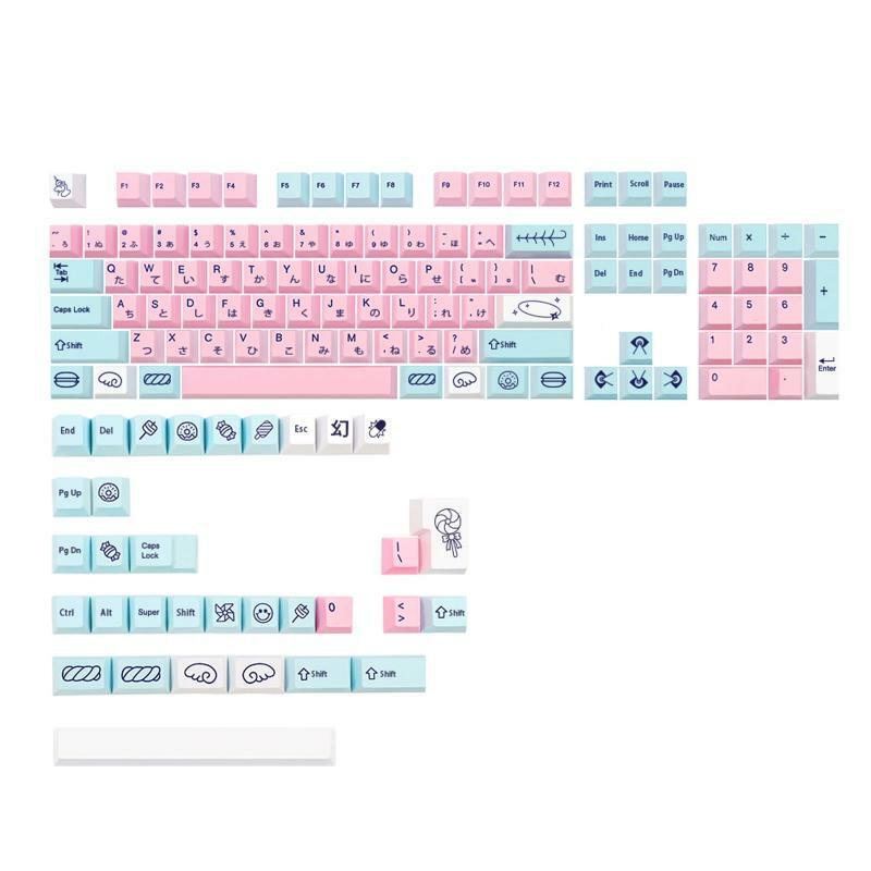 Thick PBT Keycaps 137 Japanese Sweet Girls Acid House for Mechanical Keyboard