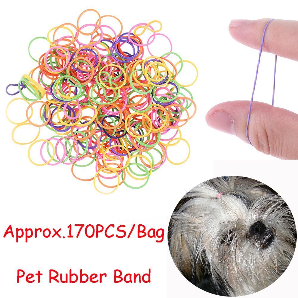 Topknot Durable Dog Headband Pet Rubber Band No Stick Hair Elastic Stretchy