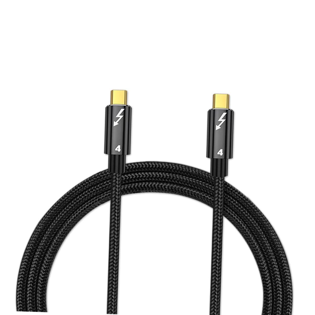 USB Cable Nylon Braided Cord 8K Dual 4K@60Hz Video 40Gbps Cable for Laptop