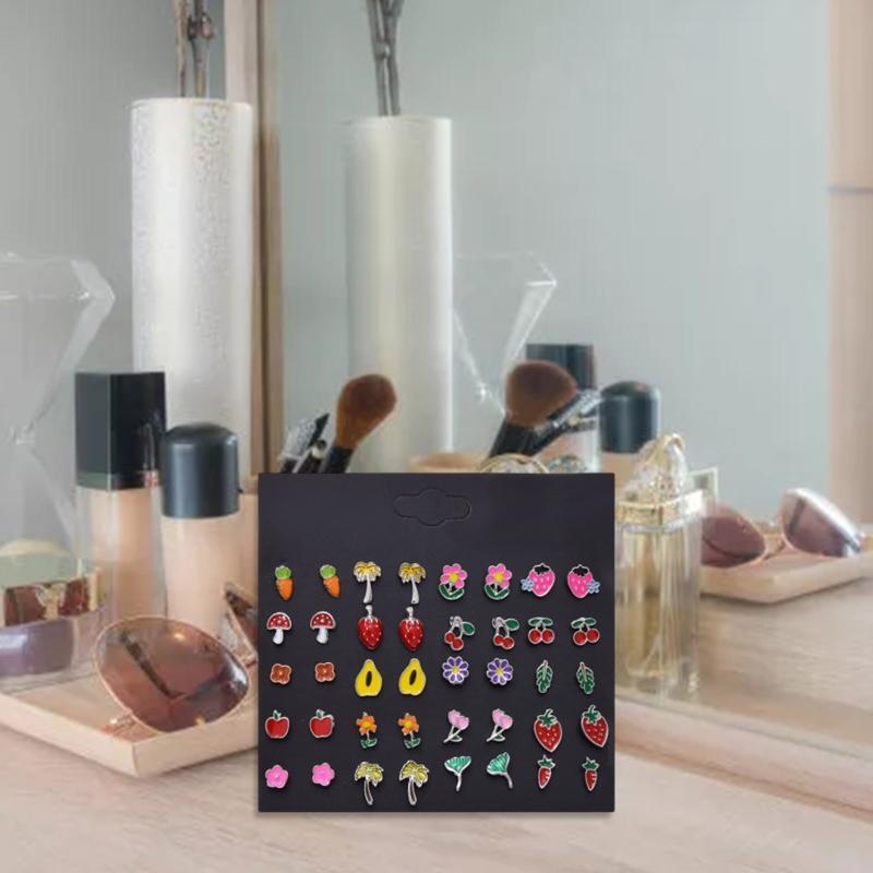 Flowers Daisy Strawberry Mushroom Carrot Cherry Various Earrings Stud Earrings
