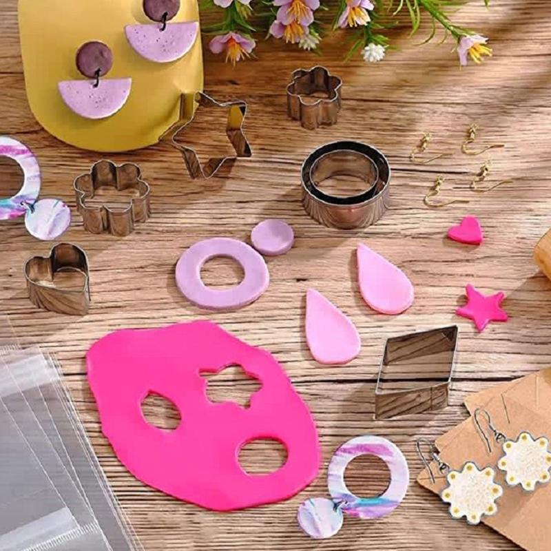 Clay Cutters for Polymer Clay Jewelry Plastic Clay Earring Cutters Earring Cards