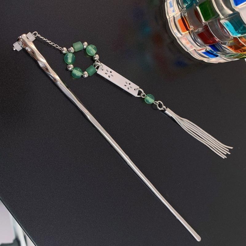 Elegant Versatile Metal Hair Stick Headdress Trendy Straight Shape Hairpin