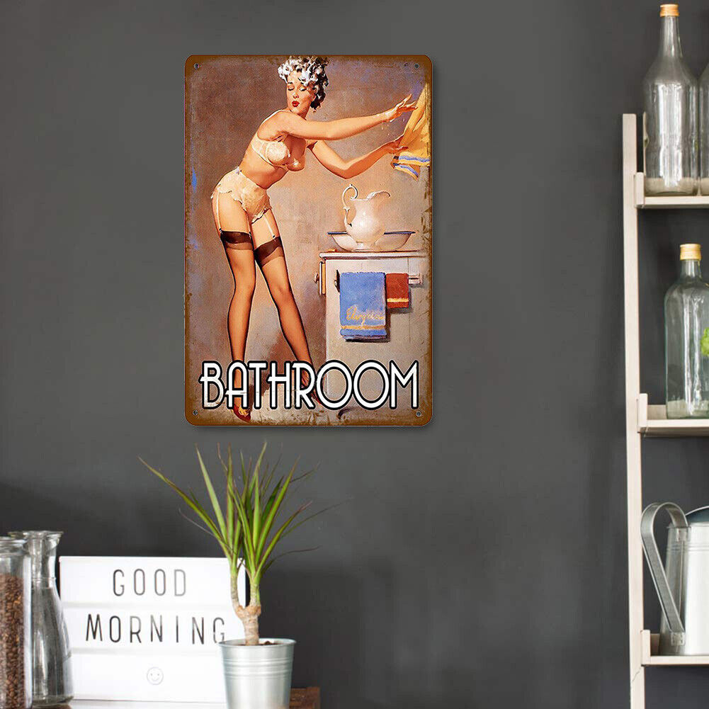 Person Sheet Metal Drawing Metal Painting Tin Wall Poster for Bedroom (4)