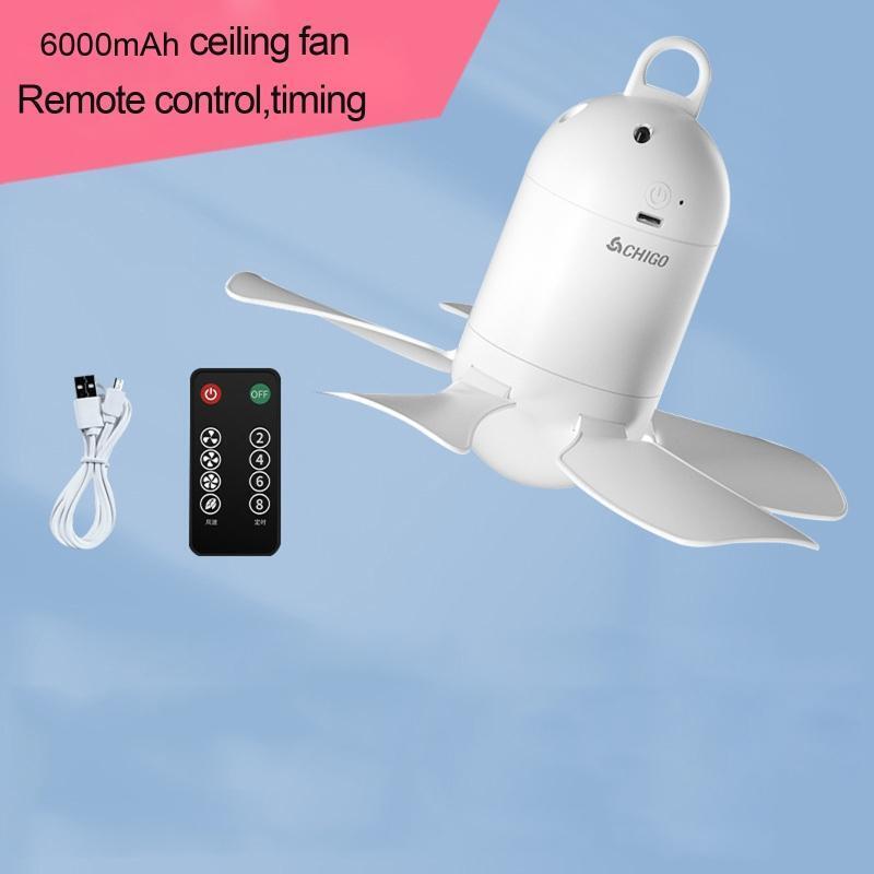 6000mAh Mini USB Camping Fan Portable Camping Fan Rechargeable with Remote