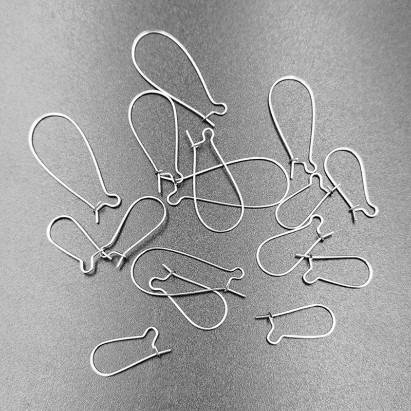 100 Pcs/Set Kidney Earring Findings U-shaped Earring Hooks Earring Gift for Girl