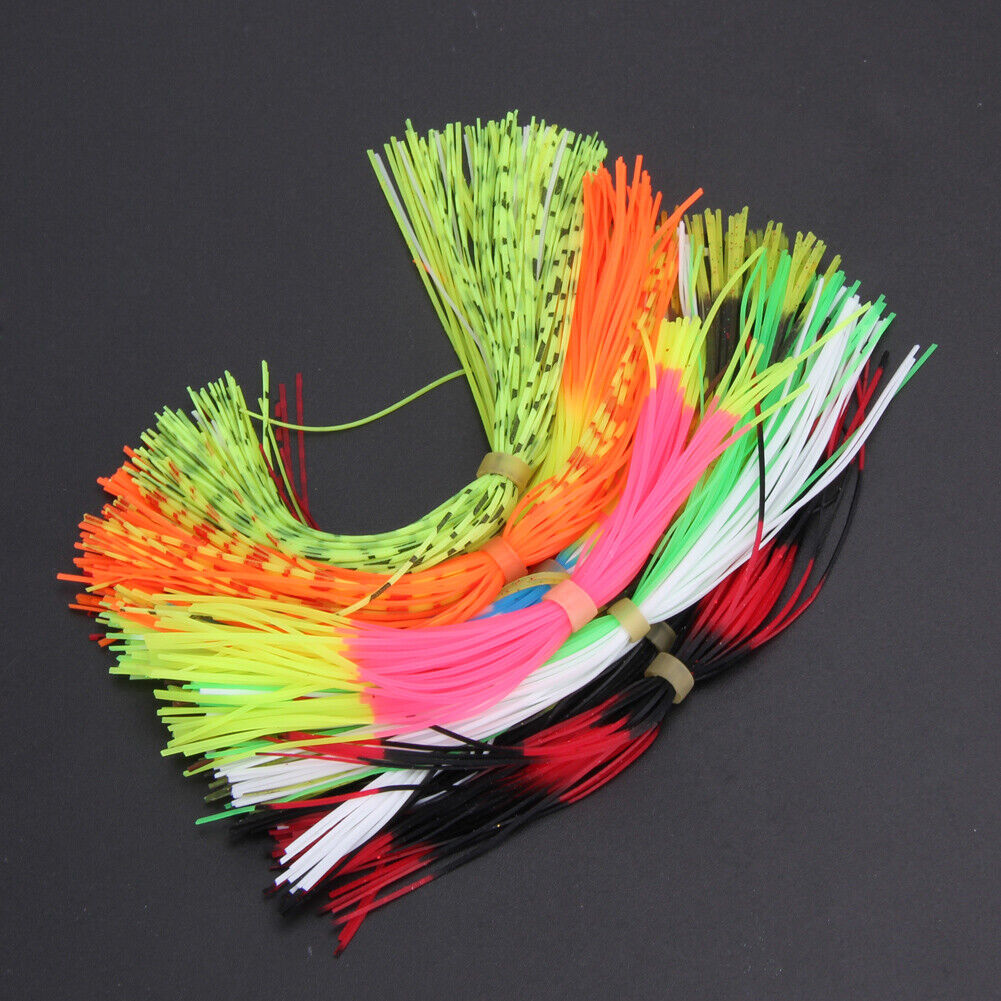12 Bundles Silicone Legs Barred Color Flake Squid Lure Thread