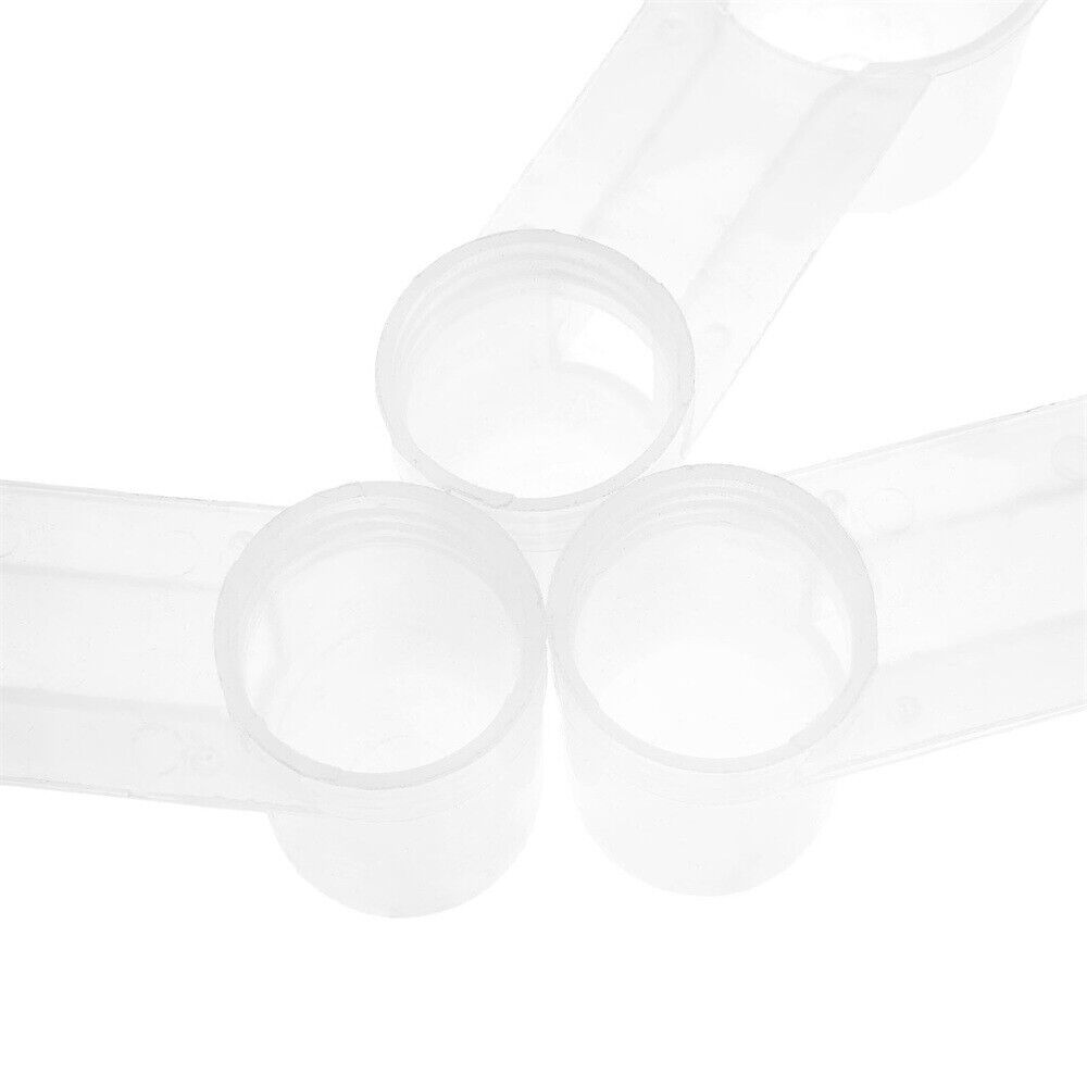 5Pcs Plastic Bird Pigeon Double Port Drinker Feeder Cup Water Bowl Bottle New