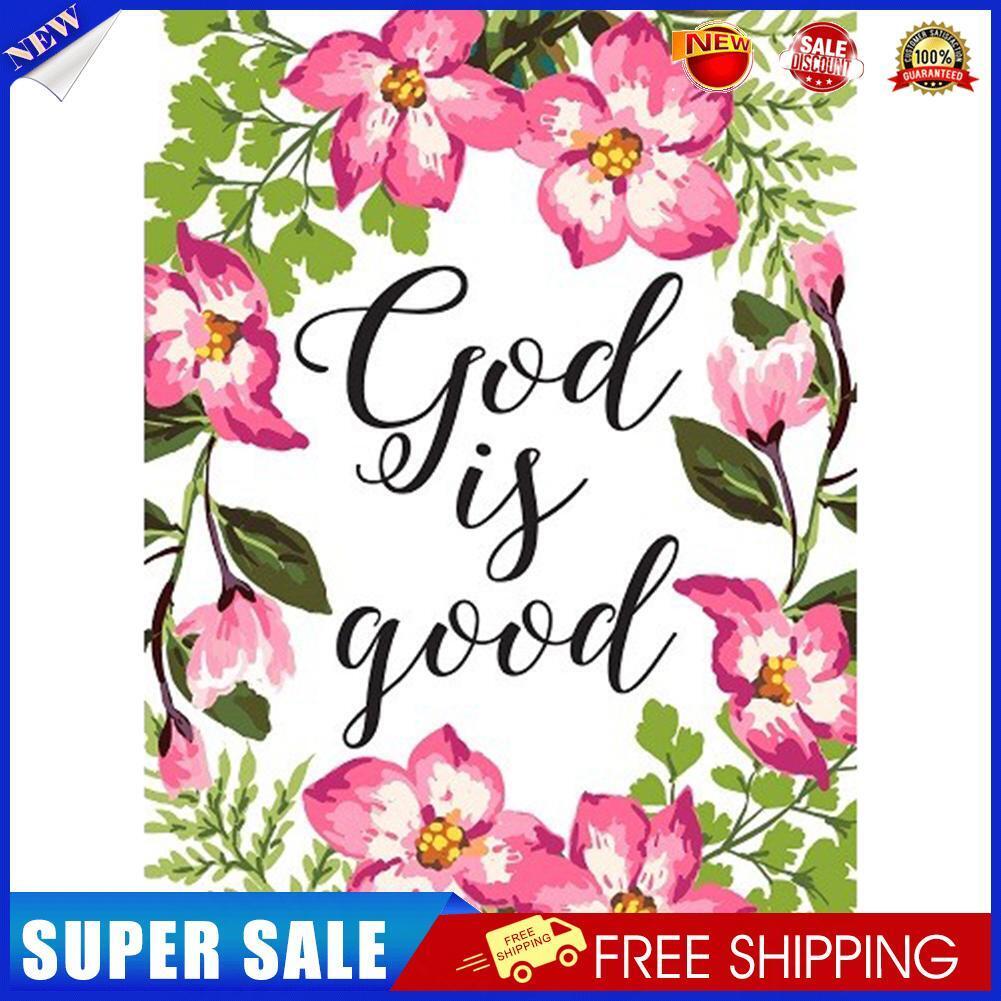 5D Full Round Drill Diamond Painting Flower and Letter Mosaic Kit Pictures
