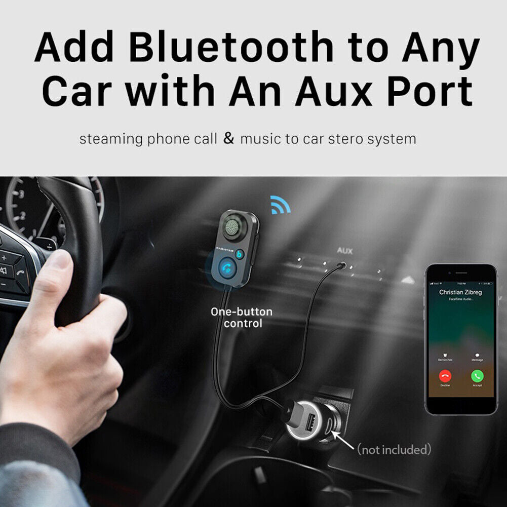 Car Bluetooth-compatible 5.0 Receiver Auto BT Transmitter USB 3.5mm AUX