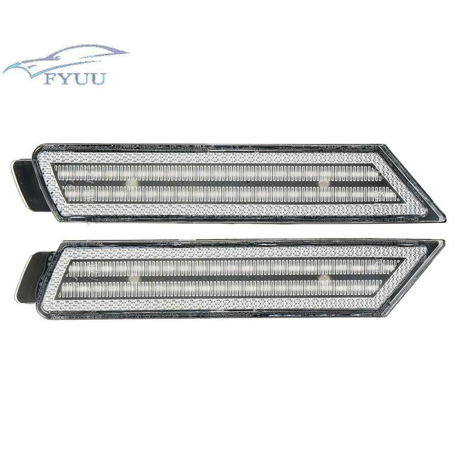 12V Signal Light Smoked LED Side Marker Front Amber For Chevy Camaro 2010-2015
