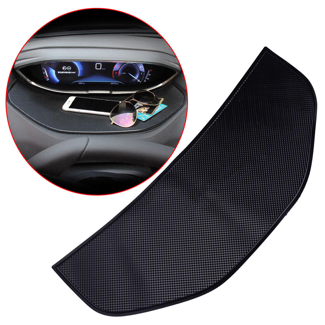 Interior Anti-skid Mat Dashboard Fit for Peugeot 3008 5008 GT 17 18 Display Lid