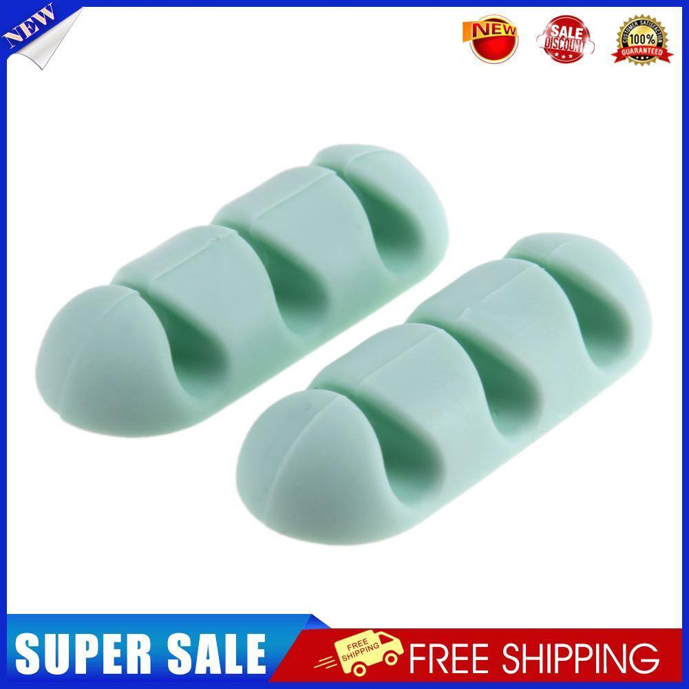 Mini Adhesive Ethernet Charging Data Earphone Cable Organizer Tool(Green)