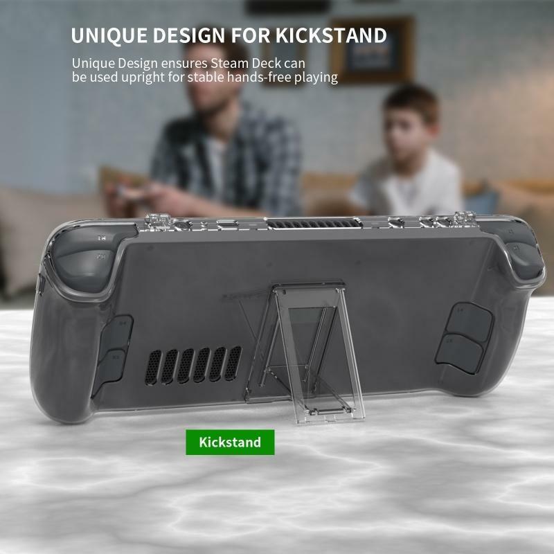 Hard Crystal Protective Skin Case Cover Bracket for Steam Deck Game Controller