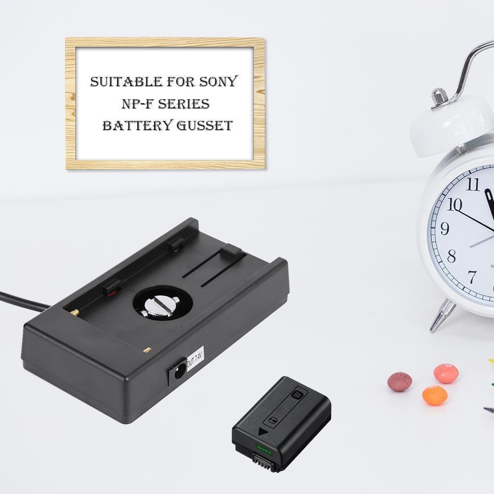 Battery Adapter Buckle Plate w/7.4V DC5.5 2.1mm Plug for Sony NP-F Series