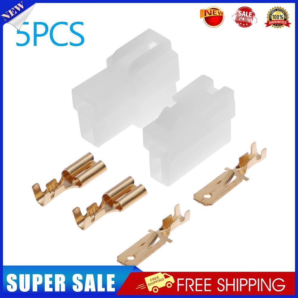 5pcs T-Type 2 Pin DC Power Connector Plug for VHF/UHF Yaesu Radio Cable