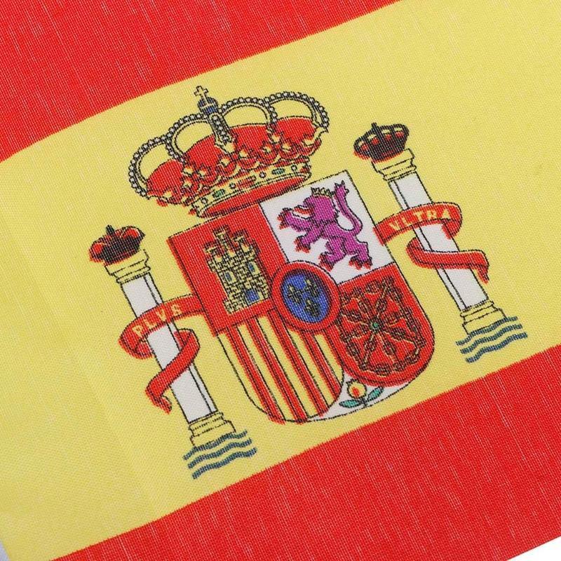 5Pcs Spanish Hand Waving Flags Spain Crest Banners Sports Opening Outdoor Decor