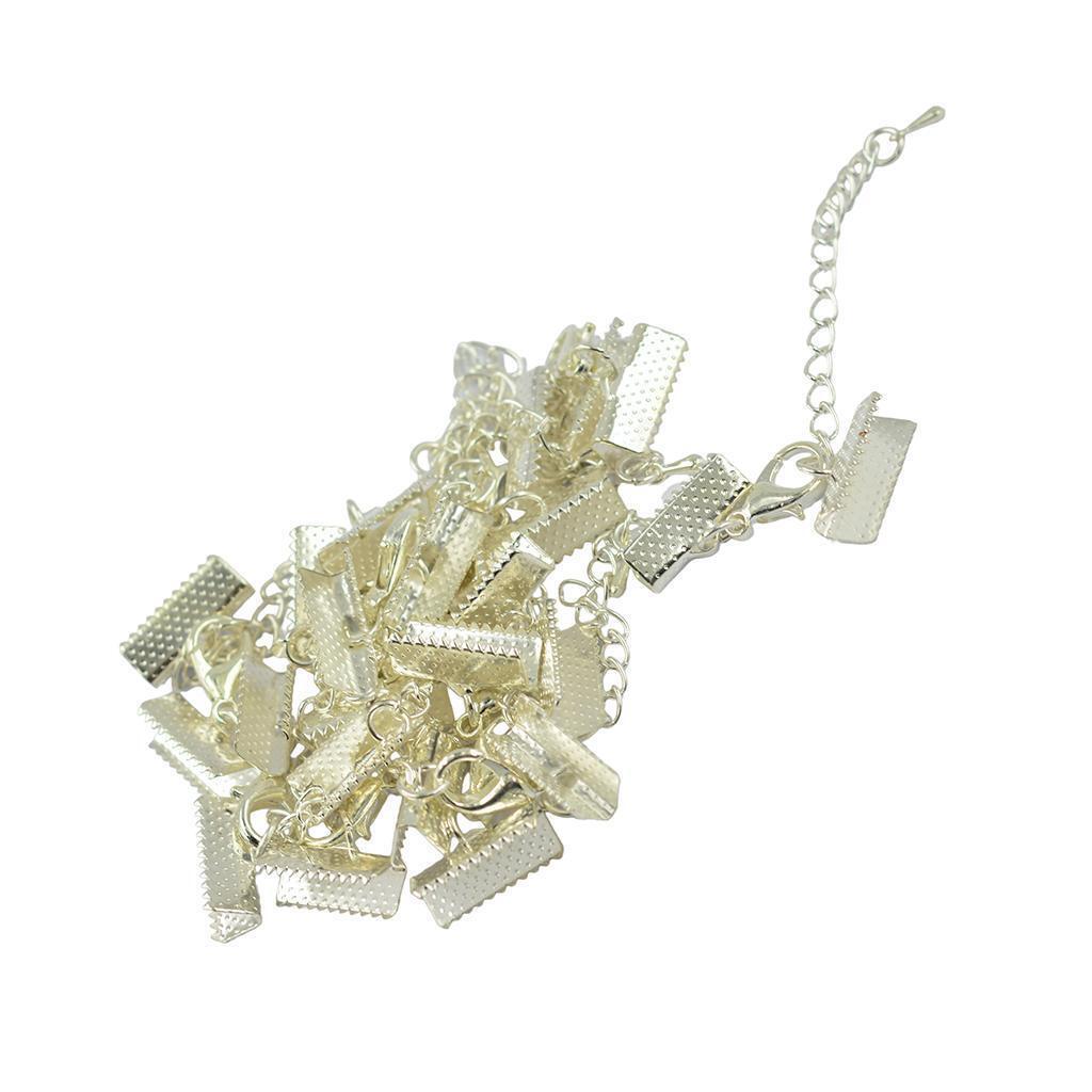 12 Sets Bracelet Necklace Chain Ends Extender Lobster Clasp Jewelry Findings