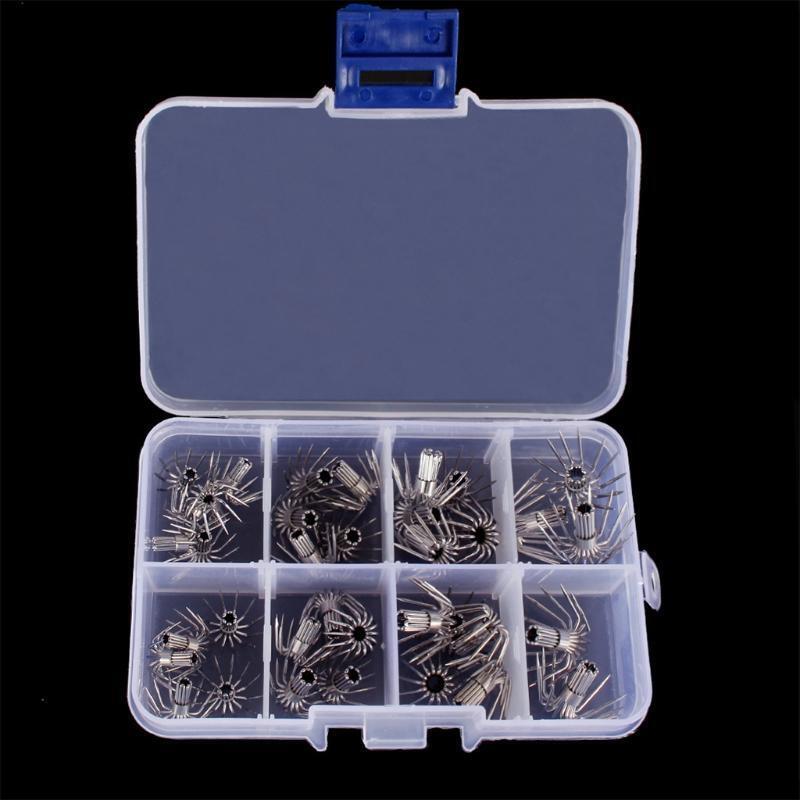 35 Pcs Stainless Steel Multi-size Cuttlefish Squid Jig Fishing Lure Sharp Hooks