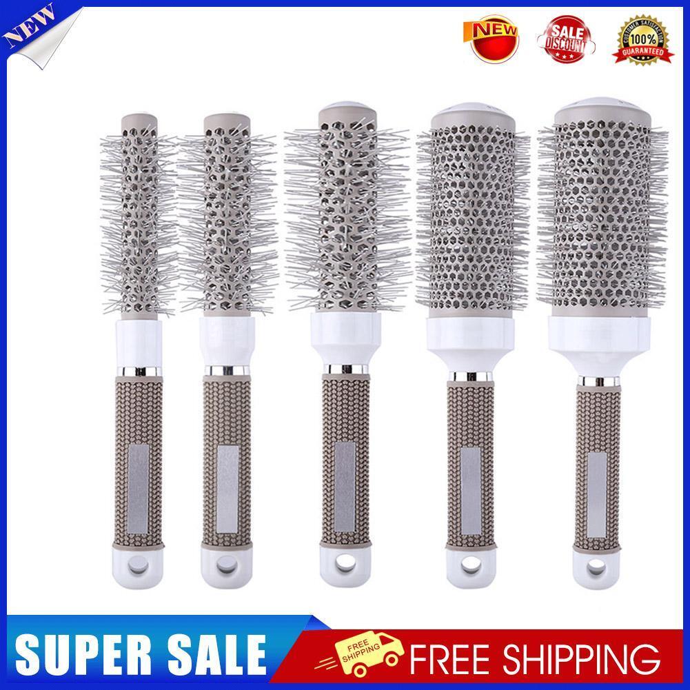 5pcs/set High Temperature Resistant Ceramic Iron Round Hair Comb Hairbrush