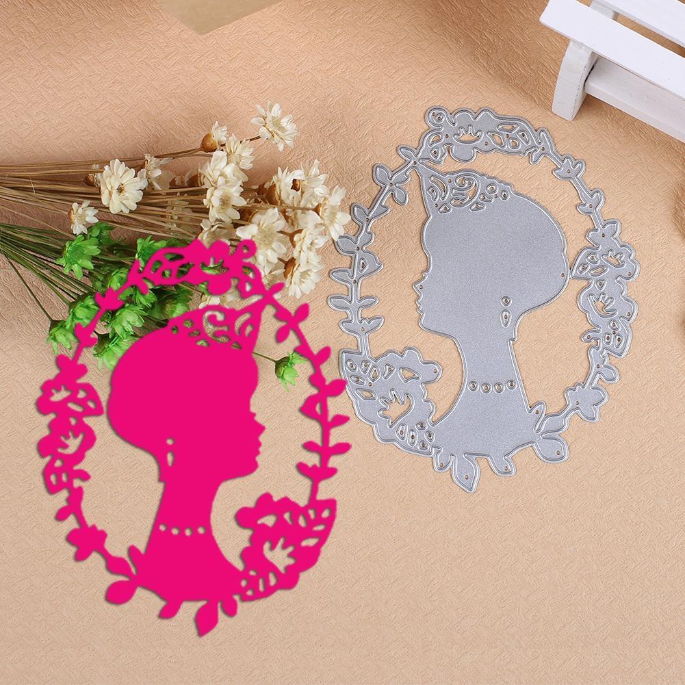 Metal DIY Wreath Woman Cutting Dies Stencils Scrapbook Card Making Craft