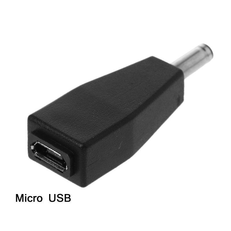 Micro USB Female To DC 3.5x1.35mm Male Plug Jack Converter Adapter Charge for PC