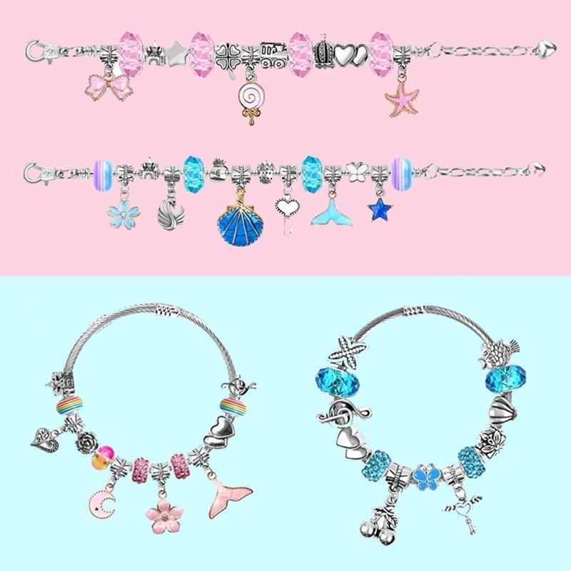 DIY Children Girl Beaded Bracelet Kit Children Puzzle Bracelets Set Supplies