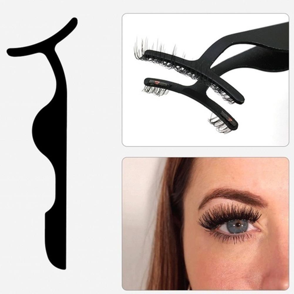 Eyelashes Makeup Set 6pcs Magnetic Lashes Reusable with Mirror Tweezer