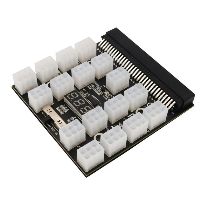 64pin To 17 Groups 6pin Power Black Supply Board 12V Graphics Card Adapter