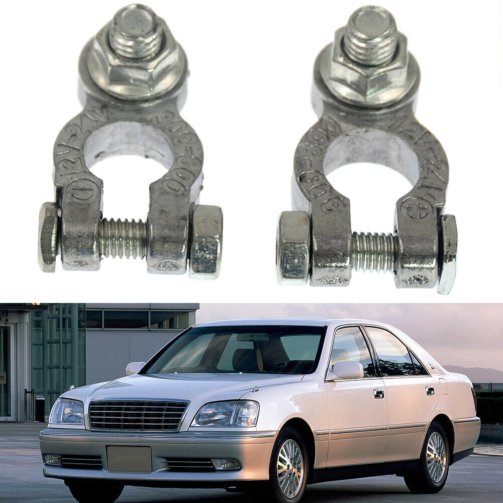 1 Pair 12V Battery Terminals Clamp Type Tin Plated Brass Battery Connectors