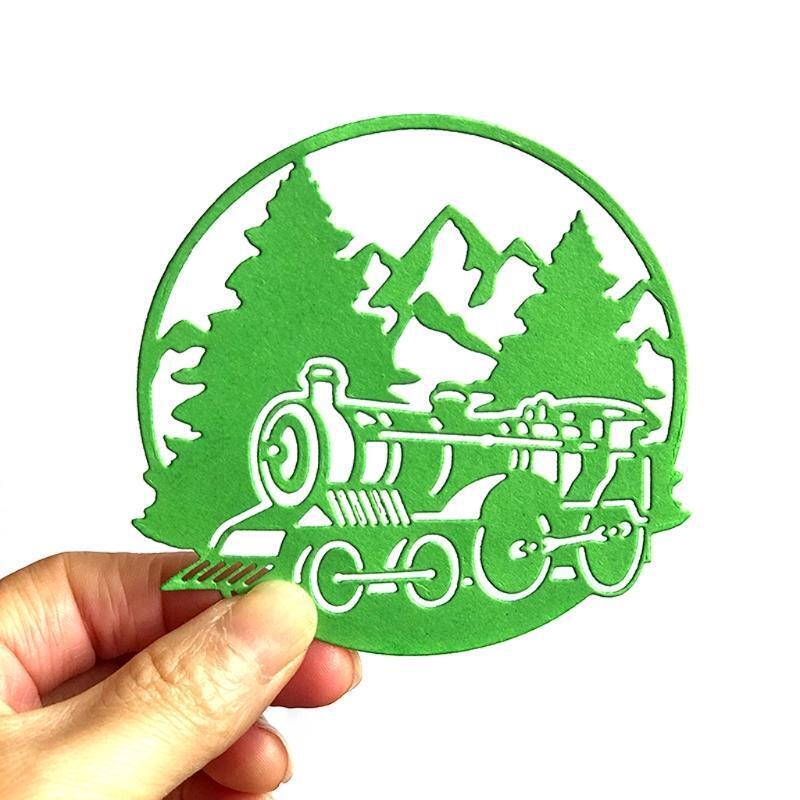 Christmas Tree Train Metal Cutting Dies Stencil DIY Scrapbooking Album Paper