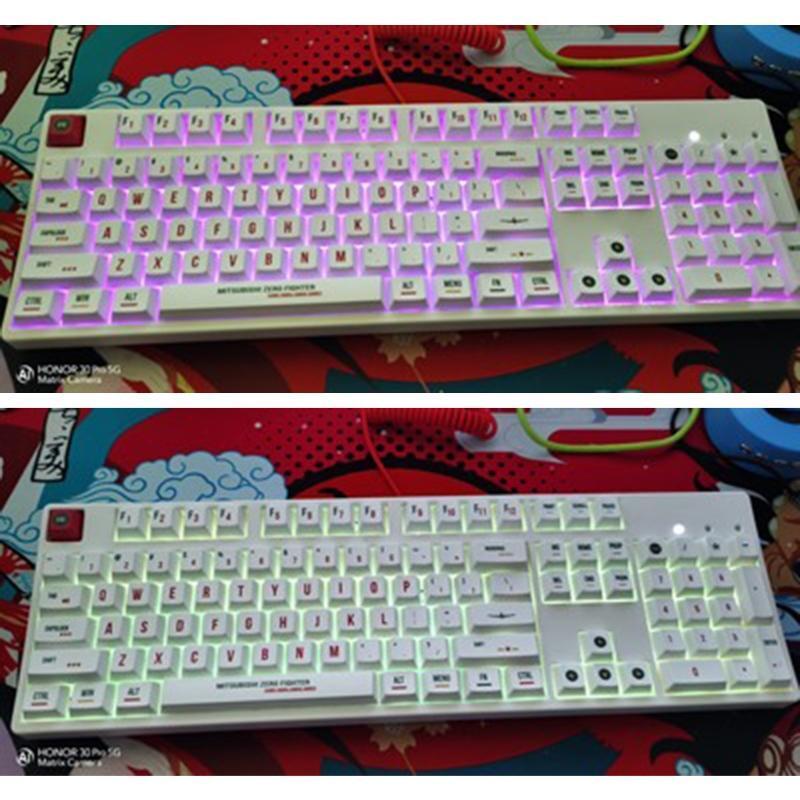 123Keys Aircraft Theme Keycap Dye Sublimation Cherry Profile Mechanical Keyboard