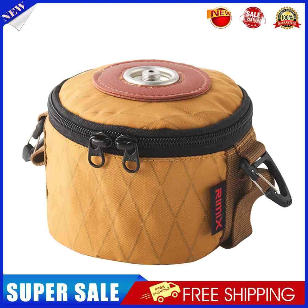 Camping MOLLE Gas Tank Bag Thickened Can Protective Cover (Yellow Brown)