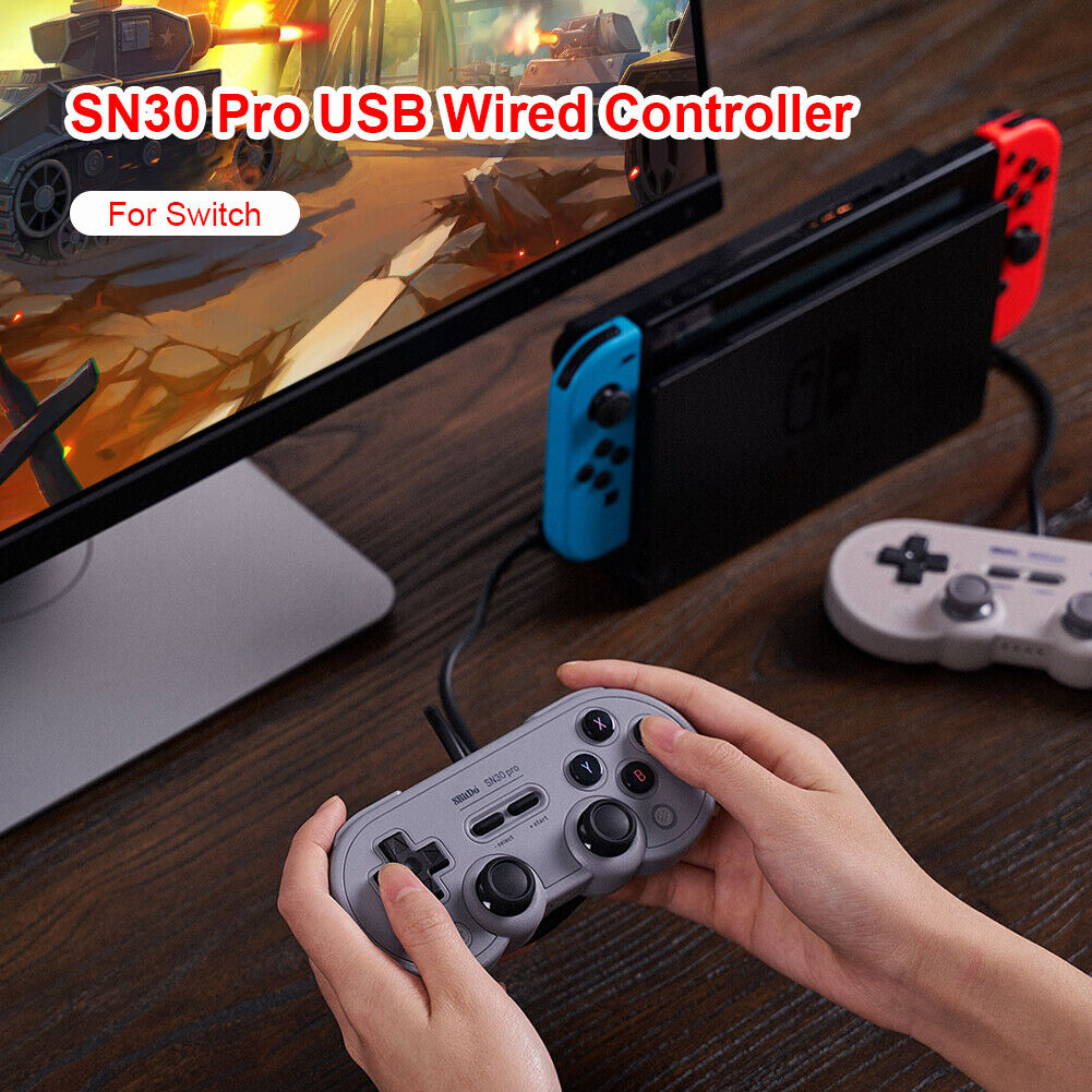 8Bitdo SN30 Pro USB Wired Gamepad Vibration Controller for Switch PC Steam