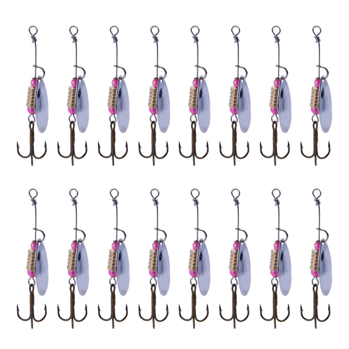 16Pcs Fishing Lures Spinners Baits Crankbait Hook Tackle for Bass Trout Salmon