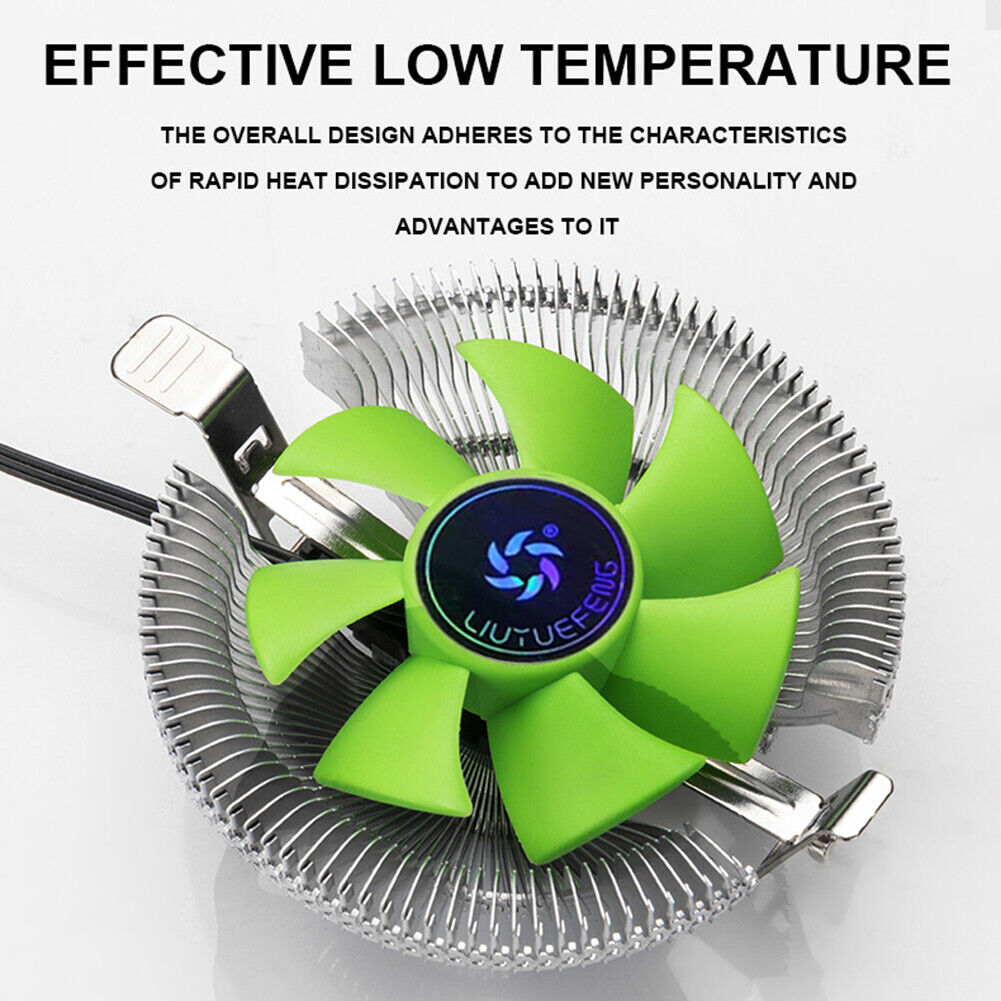 CPU Cooler Heatsink for LGA 775/1150 1151 3Pin Fan Cooling Silent Radiator