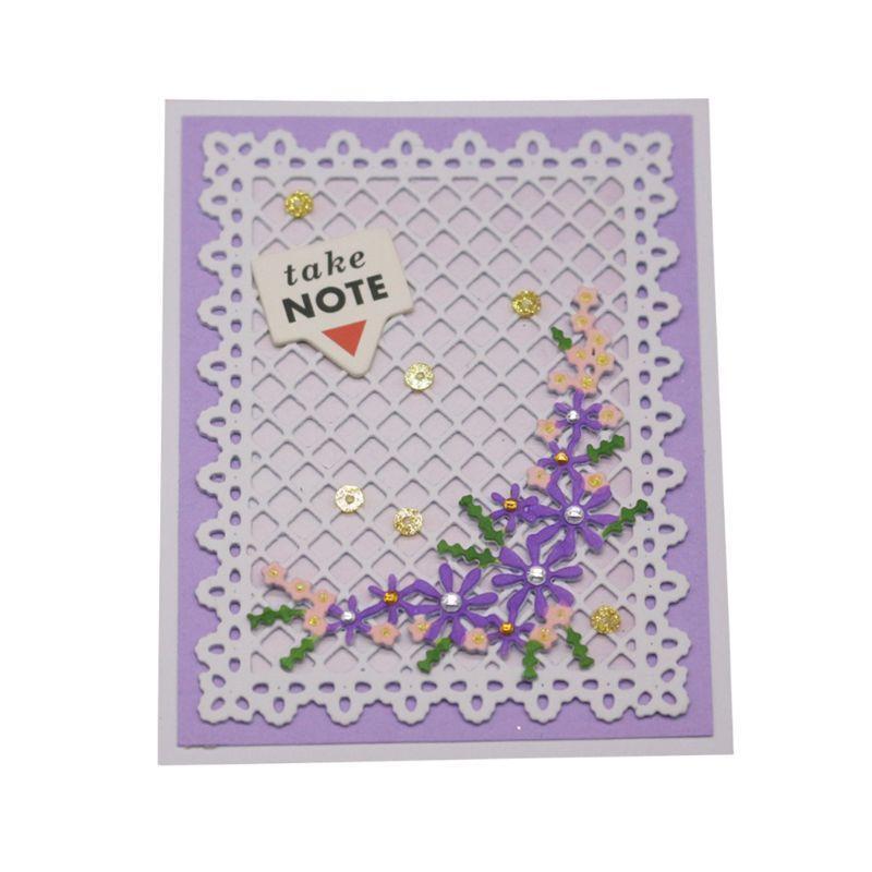 Lattice Metal Cutting Dies Stencil DIY Scrapbooking Album Stamp Paper Card Decor