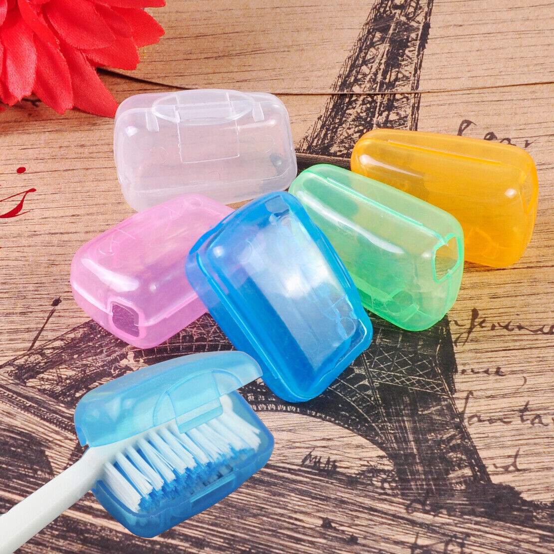 15X Travel Toothbrush Head Cover Holder Clean Box Case Camping Teethbrush Cap Li