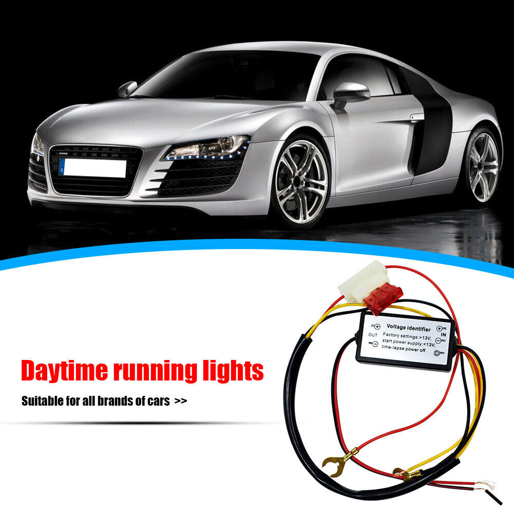 Car LED DRL Relay Harness Automatic On/Off Control Module Dimmer 12-18V DC