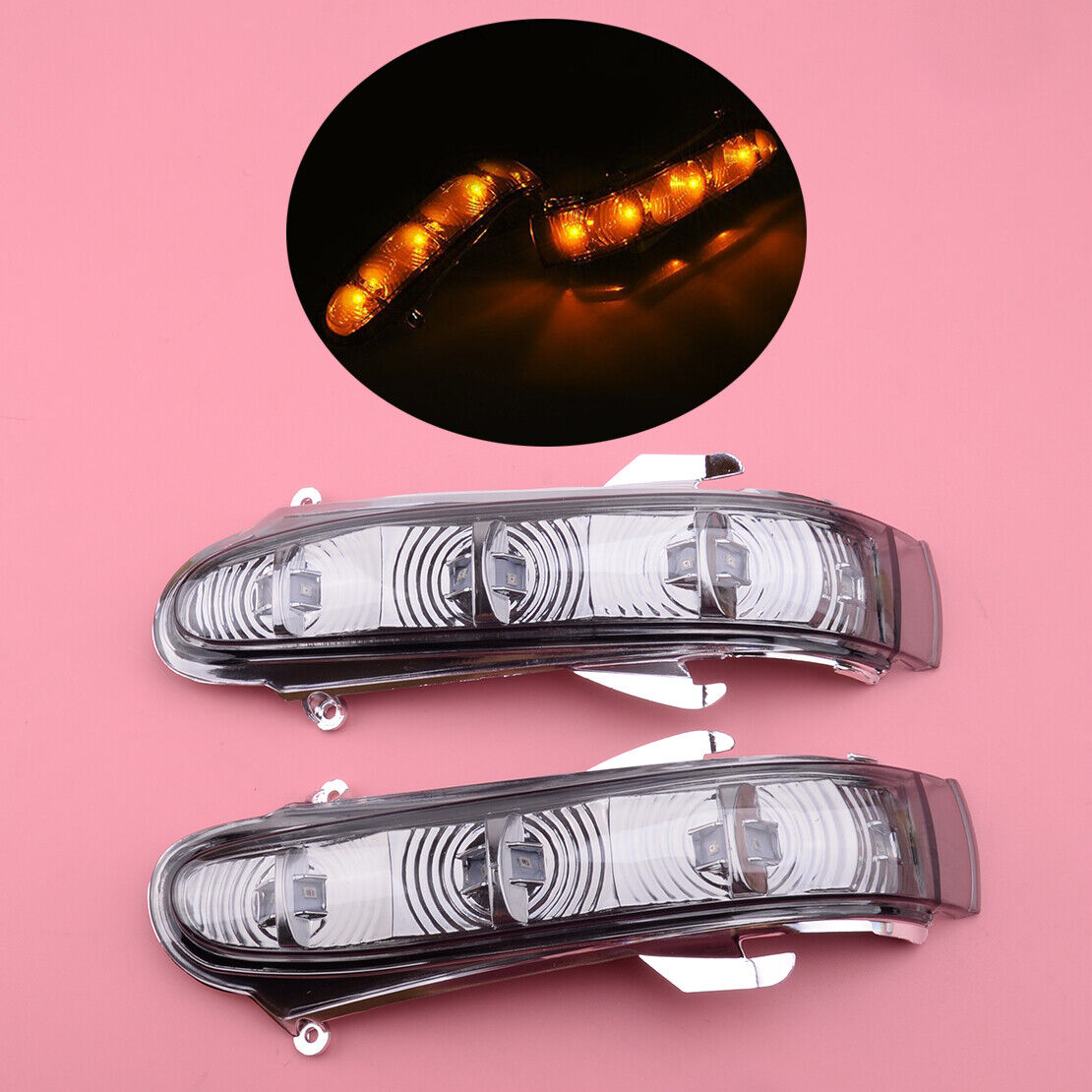 Smoke LED Side Mirror Indicator Signal Light Lamp fit for Benz W220 S320 99-02