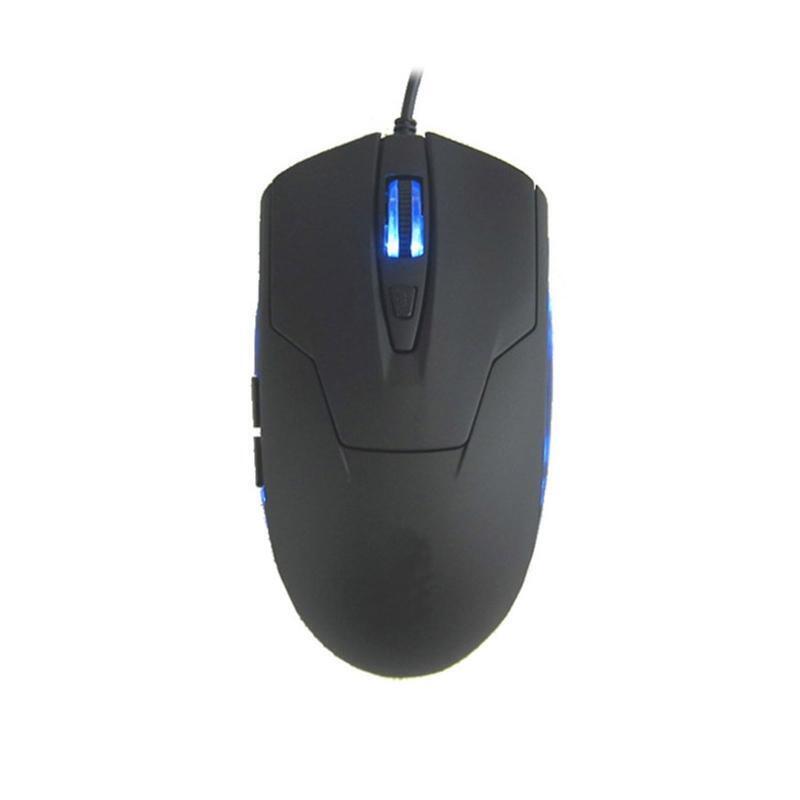 Type C Wired Mouse Optical Gaming USB C Mouse Blue RGB Light for Laptop PC
